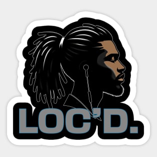 Black Man Locs Loc'd Sticker